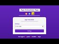 Age Calculator App Using HTML, CSS & JS | Step-by-Step Guide | devRasen | JS Project For Begineers