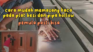 Cara pasang kaca di daun pintu lipat besi // pasang kaca di besi holo // kaca pintu henderson / DIY