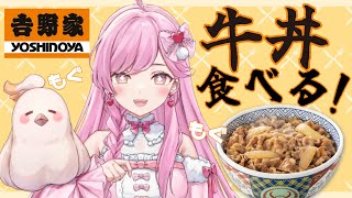 【食レポ雑談】牛丼もぐもぐ🥩一緒に夜ご飯食べよ～🍚✨【#新人vtuber  / たかのは】