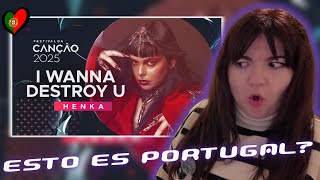 HENKA – I Wanna Destroy U (Lyric Video) | Portugal 🇵🇹 Festival da Canção 2025 | SPANISH FAN REACTION