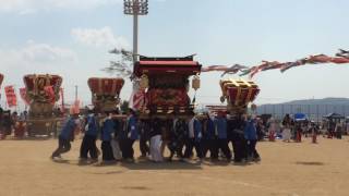 平成29年4月29日　淡路だんじり祭り　青木・中八木・上八木投げだんじり練り１