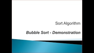 Bubble Sort Algorithm Card Demo