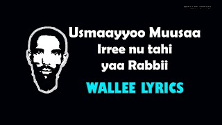 Old Oromo music Usmaayyoo Muusaa Irree nuu tahi yaa rabbii