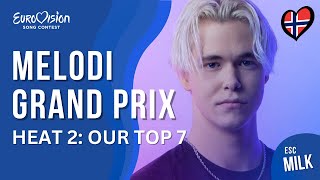 🇳🇴 Melodi Grand Prix 2023 (Norway) | Heat 2 | OUR TOP 7 AFTER THE SHOW | Eurovision 2023