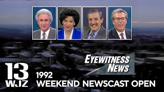 WJZ-TV Baltimore | Eyewitness News Weekend Newscast Open | 1992 | WJZ 13