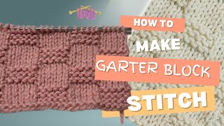 Garter Block Knitting Stitch