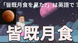 「皆既月食を見た？」を英語で？【3分で分かる一言英会話】No.263  #英会話