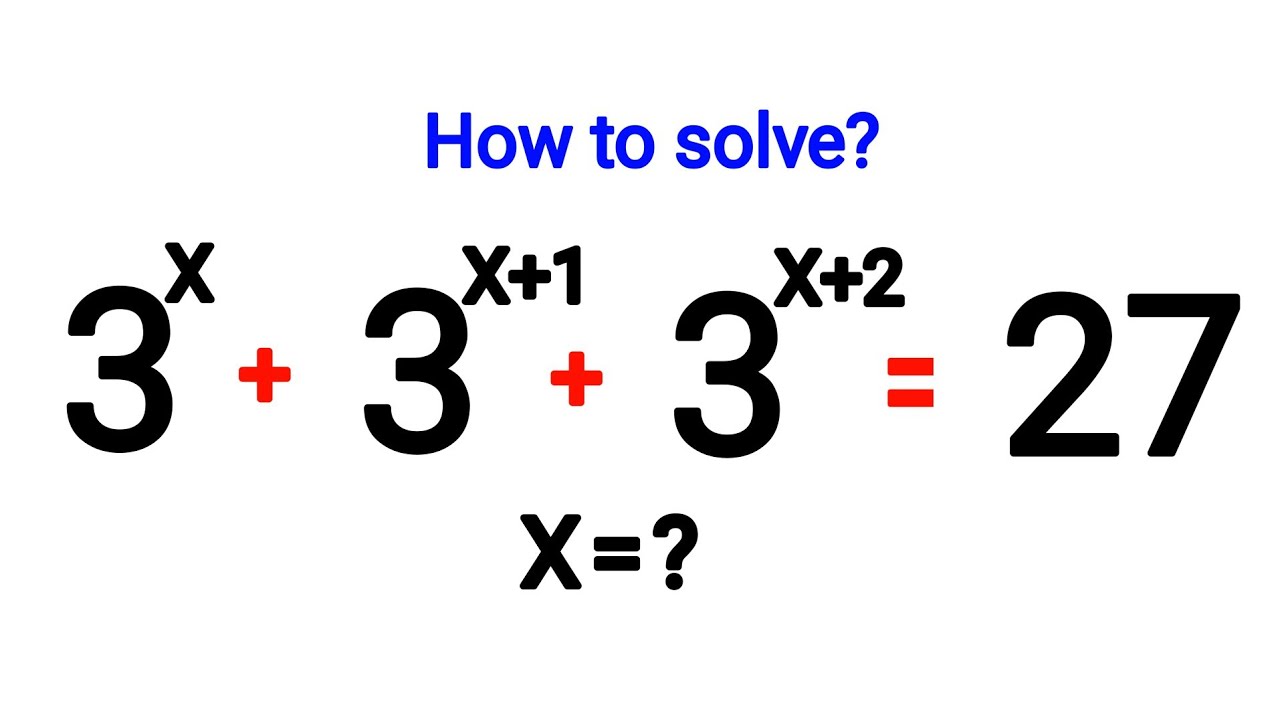 A Nice Exponential Equation Maths Olympiad Youtube