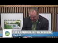 Eugene City Council Work Session: May 8, 2017