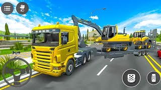 محاكي نقل شاحنات الحفارات العاب سيارات العاب اندرويد نقل حفارة Drive Simulator 2020 Android Gameplay