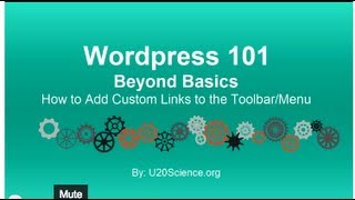Wordpress 101 Tutorial: How to Add Custom Links to the Menu-Toolbar