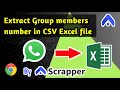 Extract WhatsApp Group Members' Numbers in CSV Excel File using WP-Message Sender Tool