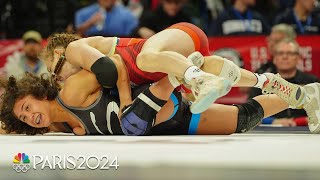 Sarah Hildebrandt DOMINATES to secure Paris Olympic spot at wrestling trials | NBC Sports