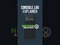 I finally understand console.log #javascript #programming #learning