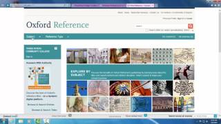 Library Tutorials - Oxford Reference Online