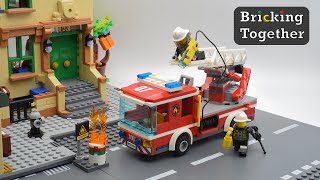 LEGO City Fire Ladder Truck 60107 Satisfying Speed Build Animation