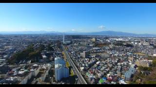 ドローン空撮 藤沢市 白旗神社上空 140m