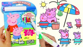 Peppa Pig Imagine Ink Coloring Book with Magic Invisible Ink & Crayola Markers Satisfying Video!