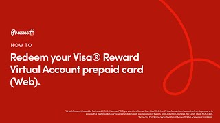Visa® Reward Virtual Account prepaid card | How to redeem and use (Web)