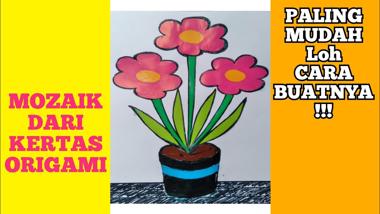 Origami Paper Flower Mosaic Easy Origami Tutorial