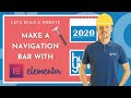 How to create a navigation bar with Elementor Page Builder 2020