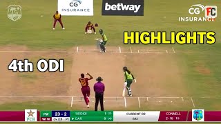 West Indies Women Vs Pakistan Women 4th ODI Highlights | WI-W vs PAK-W 4th ODI Highlights 2021