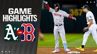 Red Sox vs. A's Game Highlights (4/1/24) | MLB Highlights