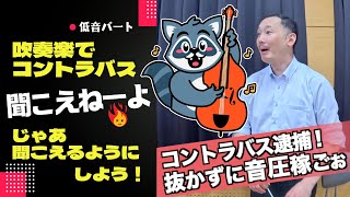 【吹奏楽でコントラバスなんて聞こえない？】じゃあ聞こえるように弾こう！音圧稼いで！