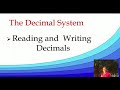 Woodrose International School: Reading and Writing Decimals