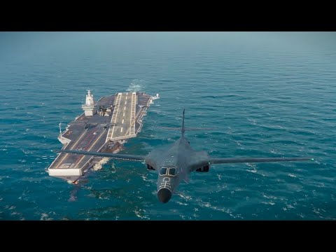 CN Type 004 With Bomber B-1B Lancer | Modern Warships - YouTube