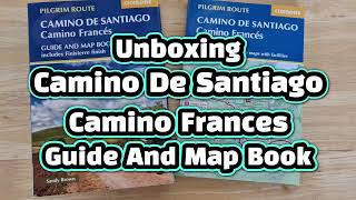 Unboxing Camino de santiago guide and map book