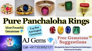 Panchaloha Stone Rings | AJ Gems | Astrological Gemstones Rings | Gemstone Rings #gems #astrology