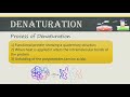 the denaturation of proteins