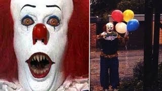Creepy clown stalks quiet UK town