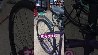 むらさきのメリダ CROSSWAY 200にむらさきのボトルケージを付けました。【カンザキ/エバチャンネル】