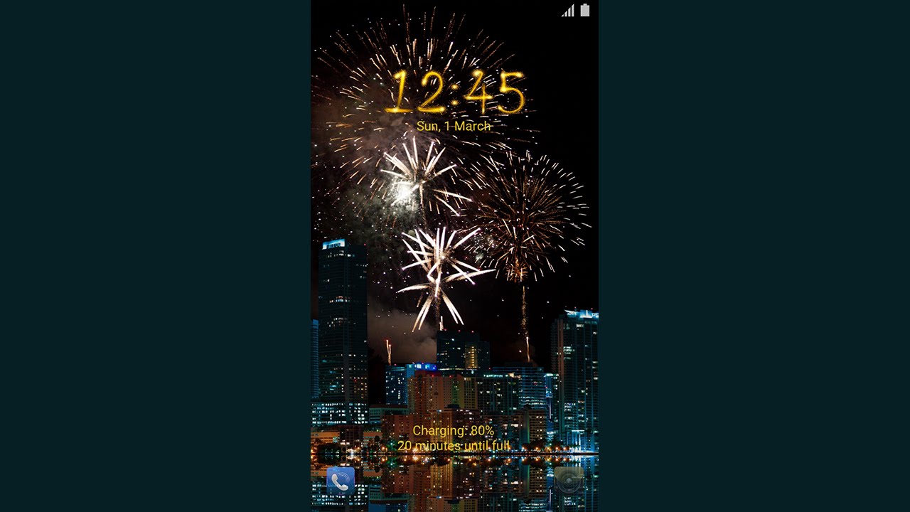 Galaxy Premium Theme Fireworks Animated Lockscreen Youtube