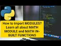 Python Math Functions | How to work by Import Math Functions in Python Math Module Tutorial Beginner