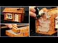 ASMR Building a miniature house brick by brick