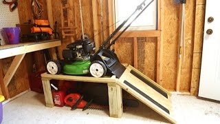 Storage Caddy for Lawn Mower and Yard Tools