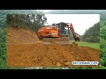 timelapse using a excavator to build a wooden house building a wooden house alone start to finish