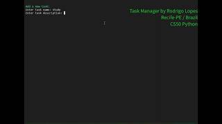 Task Manager - Final Project CS50p