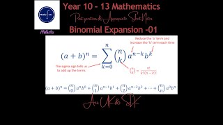 Binomial expansion for year 11 \u0026 12