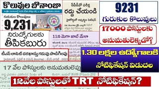 12వేల పోస్టులతో TRT నోటిఫికేషన్? నిరుద్యోగులకు తీపికబురు||17000 పోస్టులకు అనుమతులెక్కడో? 9231posts