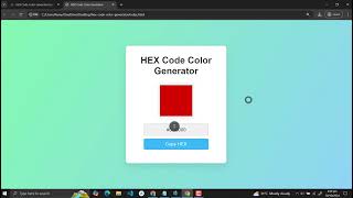 HEX Code Color Generator Using HTML, CSS and JavaScript with Source Code