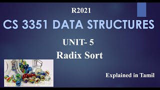 CS 3351 DATA STRUCTURES / UNIT 5/ RADIX SORT in Tamil