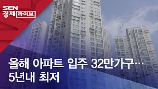 올해 아파트 입주 32만가구…5년내 최저