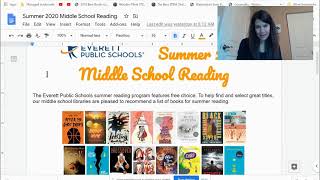 Middle School Summer Reading Information