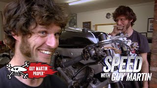 Guy starts his custom bike for the first time | Guy Martin Proper