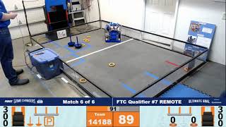 Match 6 143 pts FTC Ultimate Goal