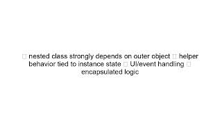 Java Inner Class vs Static Nested Class